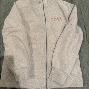 lululemon oversized full zip scuba size xs/s with Pure Barre logo